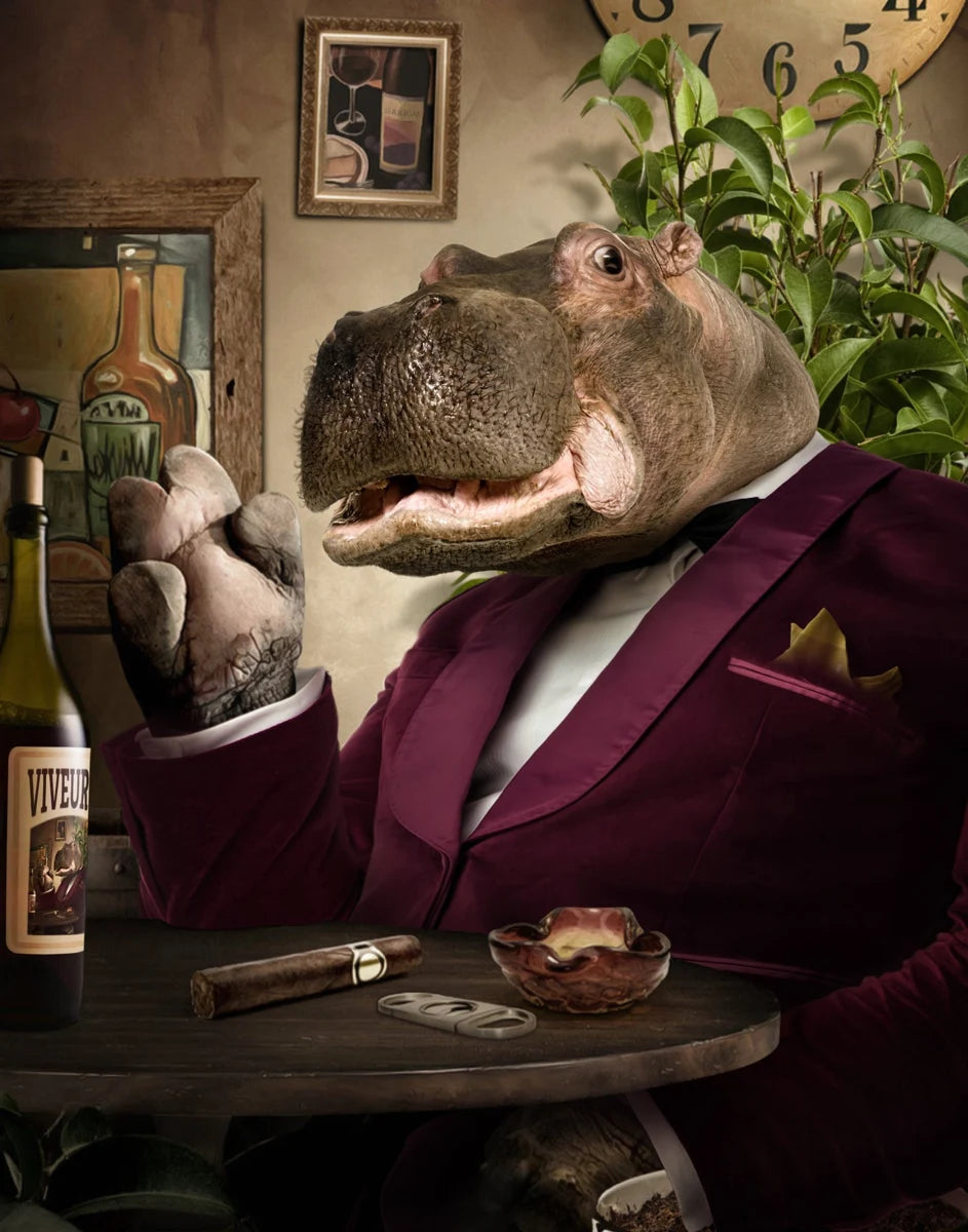 Don Hippolatus at his table, surrounded by his favourite delicacies